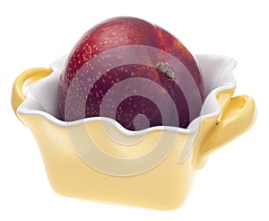 Nectarine in a Yellow Cooking Dish