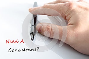Need A Consultant Concept