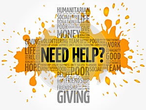 Need help? cross word cloud collage