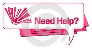 Need Help Pink Graphic Comment Symbol