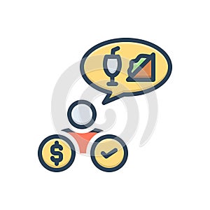 Color illustration icon for Need, necessity and exigency