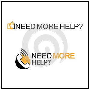 Need More Help icon. phone icon.