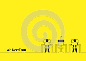 We Need You, Job vacancy, new recruitment, trainee, occupation, photo