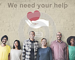 We Need Your Help Donate Charity Helping Support Concept