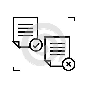 Needful documents line icon, concept sign, outline vector illustration, linear symbol.