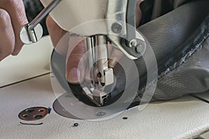 Needle and foot of sewing machine