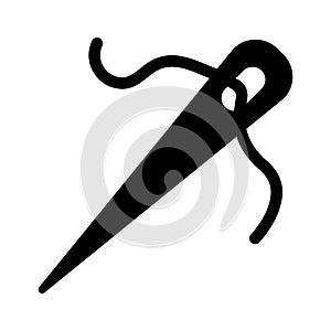 Needle, handmake, sew, thread fully editable vector icon