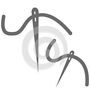 Needle Isolated Vector Icon for Sewing and Tailoring