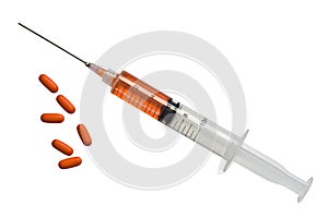 Needle and pills photo