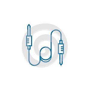 Needle plugs linear icon concept. Needle plugs line vector sign, symbol, illustration.