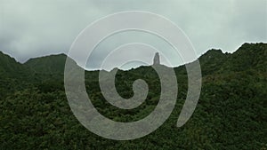 The Needle Rarotonga Or Mount Te Manga Mountain Rock Pinnacle In Cook Islands
