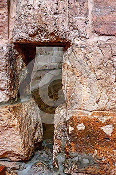 Needle`s eye in stone in Israel photo