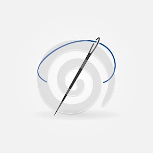 Needle for Sewing vector minimal Tailoring concept icon