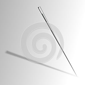 Needle with shadow, illustration.