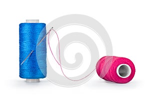 Needle and spools of thread