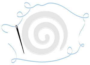 Needle and thread, border