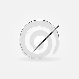 Needle and thread icon or design element