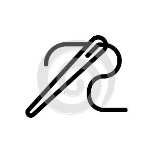 Needle thread icon vector. Isolated contour symbol illustration