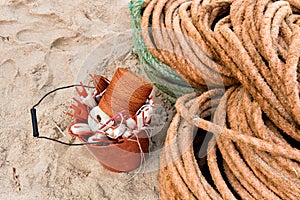 needle and thread for mending fishing nets