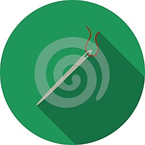 Needle and thread vector icon
