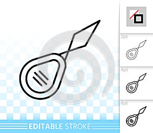 Needle Threader simple black line vector icon