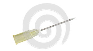 Needle to the syringe