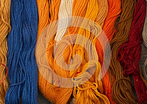 Needlecraft embroidery threads photo