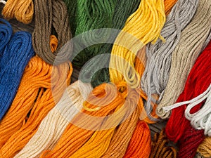 Needlecraft embroidery threads photo