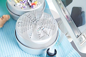 Needles. Dental tools. Endodontic files