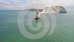 The Needles on the Isle of Wight From the Air