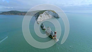 The Needles on the Isle of Wight From the Air