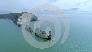 The Needles on the Isle of Wight From the Air