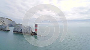 The Needles on the Isle of Wight From the Air