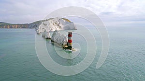 The Needles on the Isle of Wight From the Air