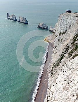 The Needles Isle of Wight landmark by Alum Bay