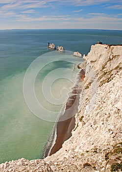 The Needles and White Cliff in Isle of Wight