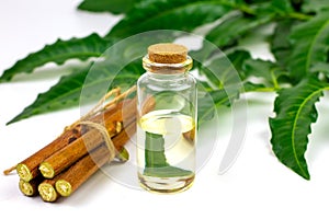 Neem oil in bottle for healthy.