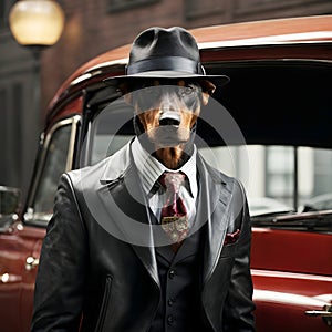 Nefarious Noble: Doberman Holds a Respected Role in the Mafia Hierarchy photo