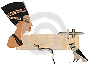 Nefertiti Papyrus Banner