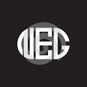 NEG letter logo design on black background. NEG creative initials letter logo concept. NEG letter design photo
