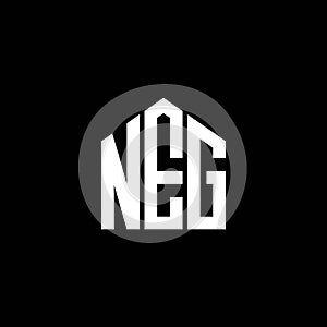 NEG letter logo design on BLACK background. NEG creative initials letter logo concept. NEG letter design photo