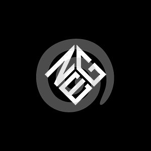 NEG letter logo design on black background. NEG creative initials letter logo concept. NEG letter design photo