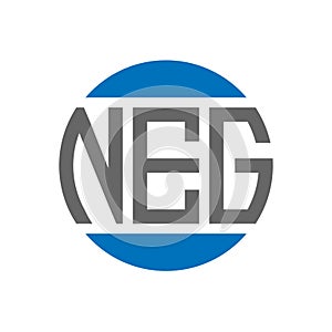 NEG letter logo design on white background. NEG creative initials circle logo concept. NEG letter design photo