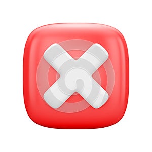 Negative answer, saying No or decline sign icon