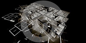 Negative architecture mockup