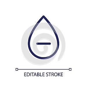 Negative blood type pixel perfect linear ui icon