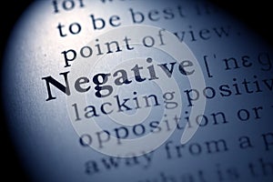 Definition of the word negative