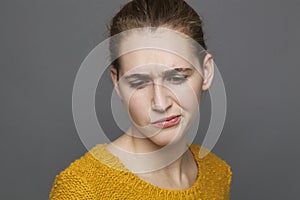 Negative feelings concept,woman photo
