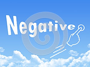 Negative message cloud shape