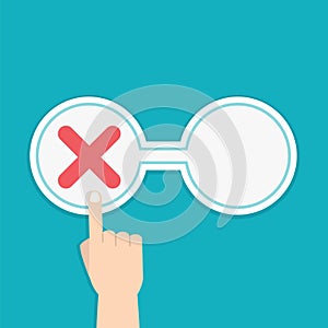 Negative and Positive feedback concept. Vector illustration